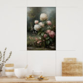 Druckbare Hydrangea-Wandkunst, Antique Frühling Poster (Küche)