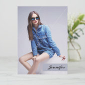 Druckbare MOdeling-Comp-Karte Einladung (Stehend Vorderseite)