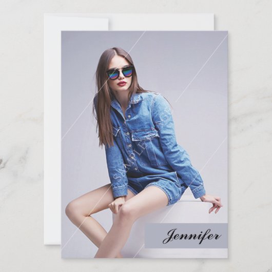 Druckbare MOdeling-Comp-Karte Einladung (Vorderseite)