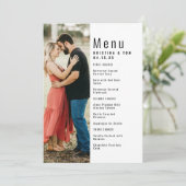 Druckbarer Sliver eines Foto Menu Wedding Ankündigung (Stehend Vorderseite)