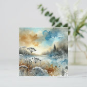 Druckbares Autumnal Watercolor Morning Scrapbook Einladung (Stehend Vorderseite)