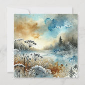 Druckbares Autumnal Watercolor Morning Scrapbook Einladung (Vorderseite)