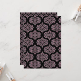 druckbares Dusky-Rose Fronds Retro-Scrapbook Einladung