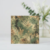 Druckbares Fallen Forest bedrückt Tinte Scrapbook Einladung (Stehend Vorderseite)