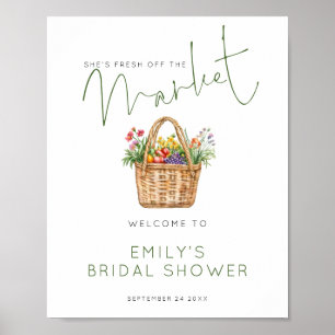 Druckbares Frisch vom Markt Willkommen zur Bridal Poster