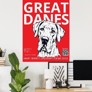 Druckbares Great Dane Poster – Ästhetischer Great
