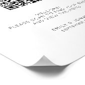 Druckbares QR-Code-Seekarte Schwarz/Weiß Poster (Ecke)