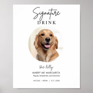 Druckbares Schild für Hochzeits-Signature-Drinks f