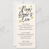 Druckbares Silvester-Menü Einladung (Vorderseite)