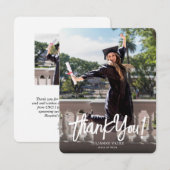 Druckbares spannendes Graduate Dankeschön Foto Einladung (Vorne/Hinten)