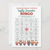 Druckbares Ugly Sweater Bingo Game Feiertagskarte (Vorderseite)
