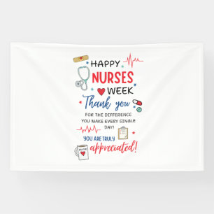 Druckbares Zeichen für die Krankenpflegerwoche, We Banner