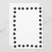 Druckbasis für schwarze Dog Paw Einladung (Vorne/Hinten)