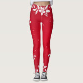 DRUCKBAUMUSTER ROTE Leggings (Vorderseite)