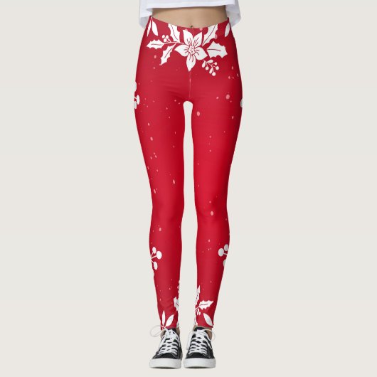 DRUCKBAUMUSTER ROTE Leggings (Vorderseite)