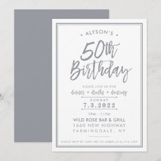 DRUCKBESTELLUNG für Alyson - 50. Geburtstag  Einladung