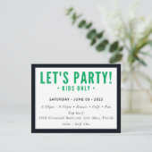 DRUCKBESTELLUNG für Sari - Dylan Lasse Party Kids Einladung (Stehend Vorderseite)