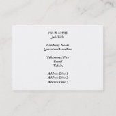 Druckbild eines benutzerdefinierten Monogrammdesig Visitenkarte (Rückseite)