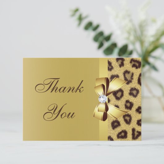 Druckbogen-, Diamant-u. Leopard-Druck danken Ihnen Dankeskarte (Stehend Vorderseite)