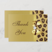Druckbogen-, Diamant-u. Leopard-Druck danken Ihnen Dankeskarte (Vorne/Hinten)