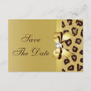 Druckbogen, Diamant und Leopard Save the Date druc