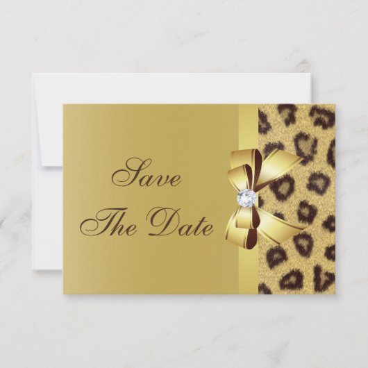 Druckbogen, Diamant und Leopard Save the Date druc (Vorderseite)