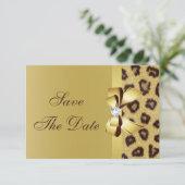 Druckbogen, Diamant und Leopard Save the Date druc (Stehend Vorderseite)