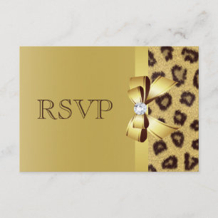 Druckbogen, Diamant und Leopard-UAWG RSVP Karte