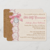 DRUCKbogen u. CHARME erste heilige Kommunion laden Einladung (Vorne/Hinten)