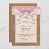 DRUCKbogen u. CHARME rosa Bestätigung laden ein Einladung (Vorne/Hinten)