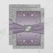 DRUCKBONPLATZ, Zinnflor-RSVP-Karte RSVP Karte (Vorne/Hinten)