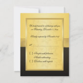 DRUCKBONschwarz, Gold RSVP-Karte RSVP Karte (Rückseite)