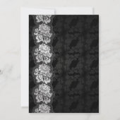 DRUCKBOW Black Floral Lace Brautparty Einladung (Rückseite)