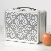 Druckbox mit grauem und weißem Kachel Metall Brotdose (Beispiel)