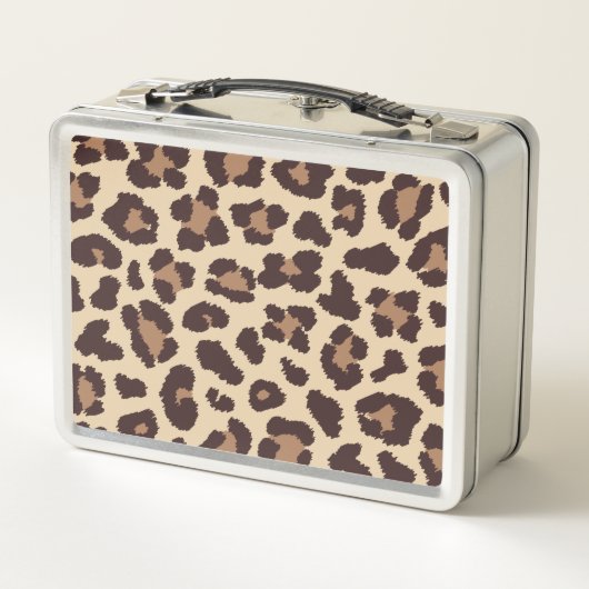 Druckbox mit Leopard-Muster Metall Brotdose (Rückseite)