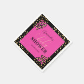 Druckdusche aus rosa Leopard Serviette (Ecke)