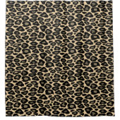 Druckduschvorhang aus schwarzem und tanleopard duschvorhang (Vorderseite)