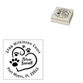 Drucke auf die Herz-Runde-Rücksendeadresse Gummistempel (Stempel)