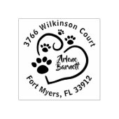 Drucke auf die Herz-Runde-Rücksendeadresse Gummistempel (Prägung)