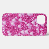 Drucke auf glattem Glitzer, rosa Case-Mate iPhone Hülle (Rückseite (Horizontal))