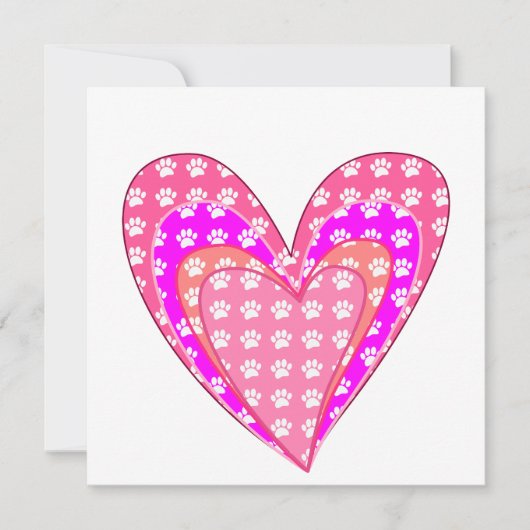 Drucke auf Hunde und rosa Herzen (Vorderseite)