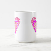 Drucke auf Hunde und rosa Herzen Kaffeetasse (Mittel)