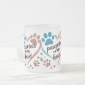 Drucke auf "Mein Herz" - farbenfrohe Mattierte Beg Mattglastasse (Vorderseite Links)