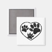 Drucke aus Gummi in Herz und Pet Magnet (Vorderseite/Rückseite)