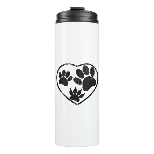 Drucke aus Gummi in Herz und Pet Thermosbecher (Vorderseite)