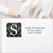 Drucke Damask Monogram S Address Labels (Insitu)