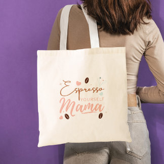 Drücke Dich Aus Mama Kaffee Zitat Tragetasche
