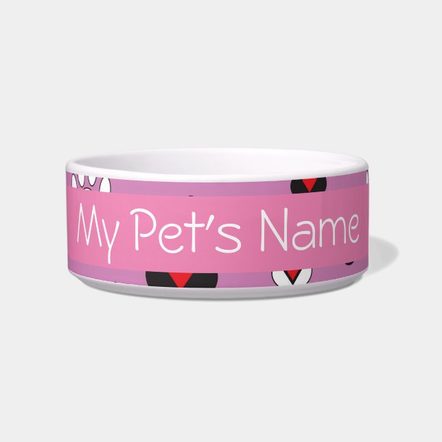 Drucke mit Herz-Keramik Pet Bowl einfügen Napf (Vorderseite)