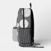 Drucke Schneiden Nähtaschen Volleyball grau Bedruckter Rucksack (Rechts)