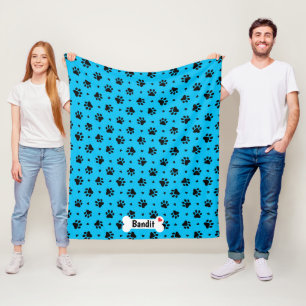 Drucke und Muster für schwarze und blaue Hunde Fleecedecke